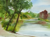 Au Lac de Warfaz à Spa - Peintures sur le motif