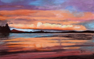 Lac de St Adolphe d'Horward dans Les Laurentides - Mes Pastels gras